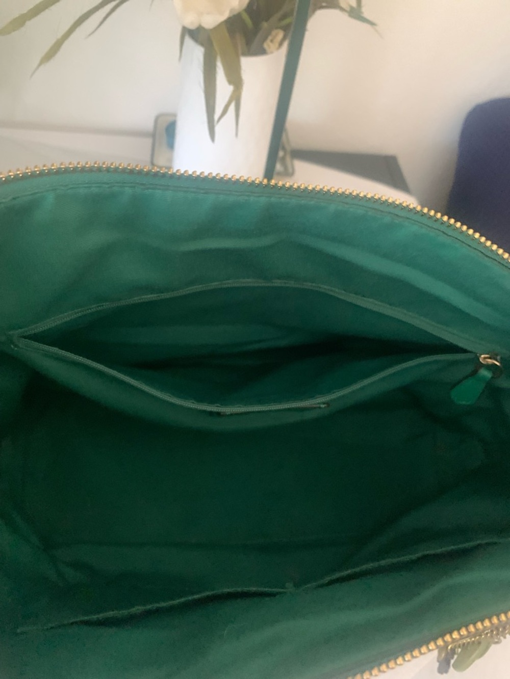 Coach Emerald Green Gallery Tote Bag + Chala keychain/Bag Charm - Picture 7 of 10